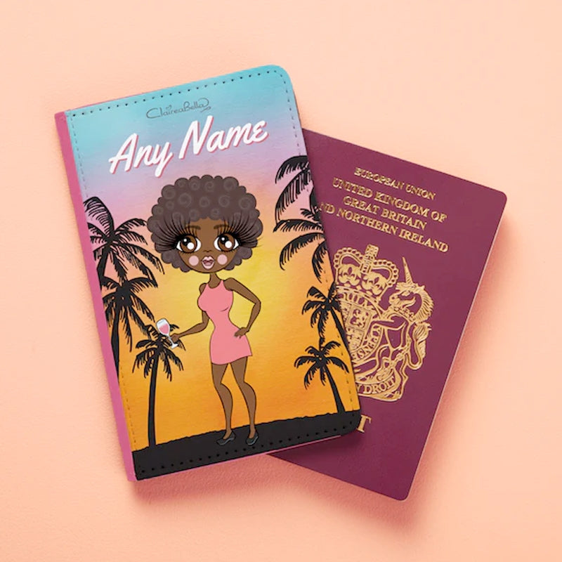 ClaireaBella Personalised Tropical Sunset Passport Cover & Luggage Tag Bundle - Image 3