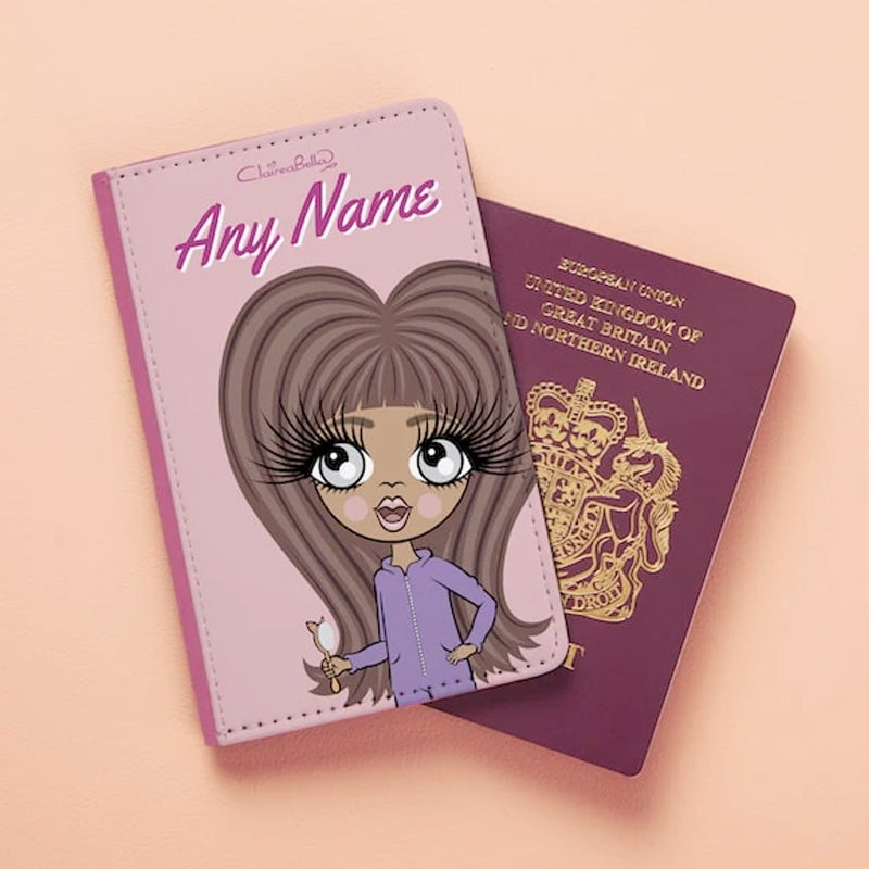ClaireaBella Girls Personalised Pink Passport Cover & Luggage Tag Bundle - Image 3