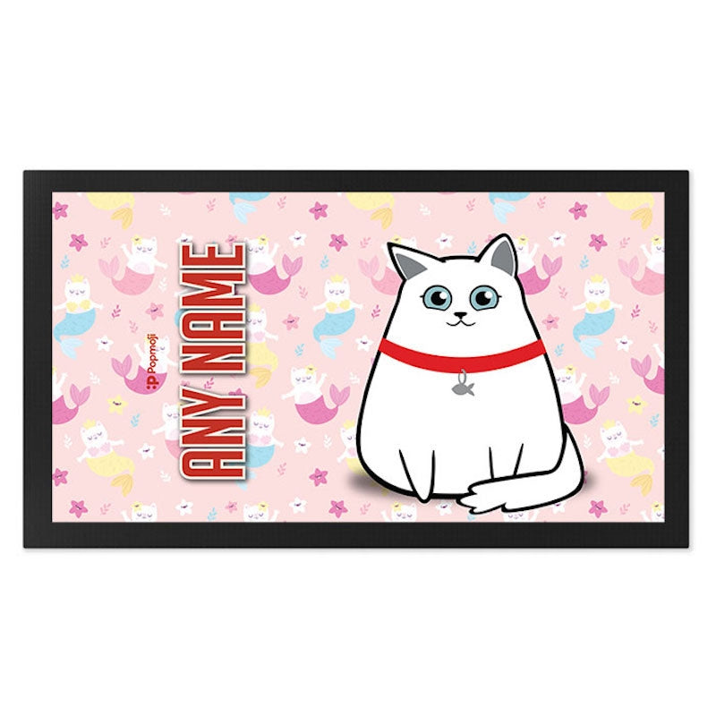 Personalised Cat Mermaid Print Pet Mat - Image 2