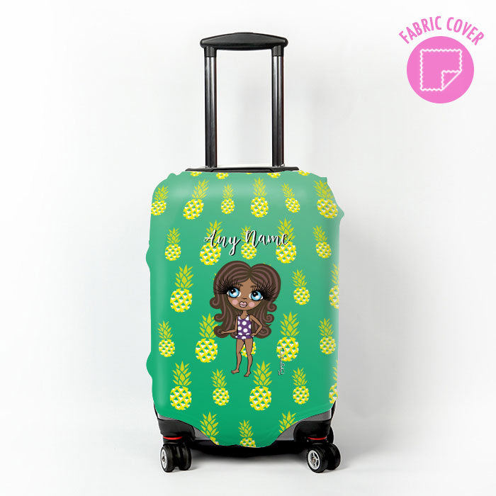 ClaireaBella Girls Pineapple Print Suitcase Cover