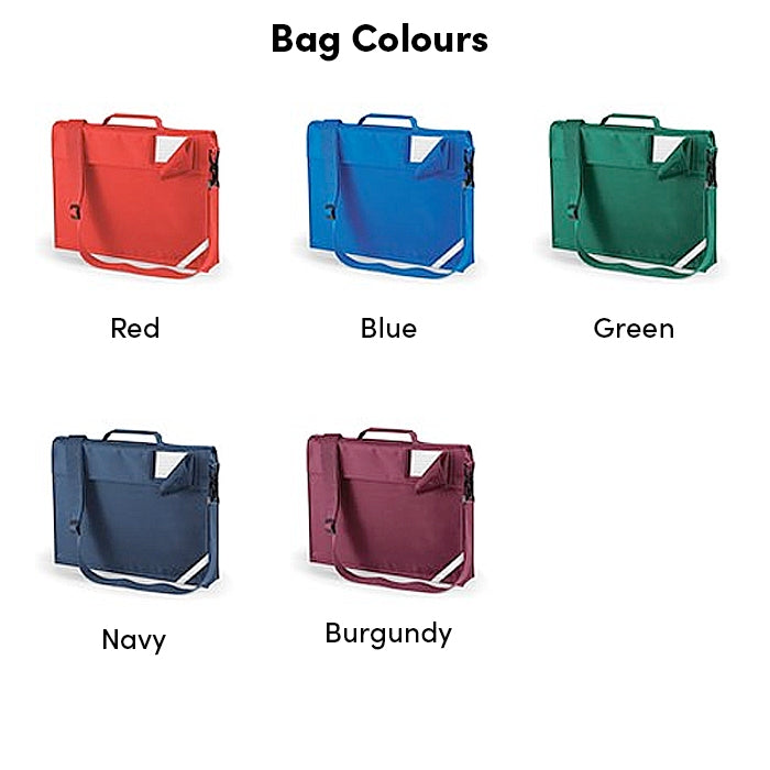 Jnr Boys Premium Personalised School Emblem Orange Book Bag - Image 6