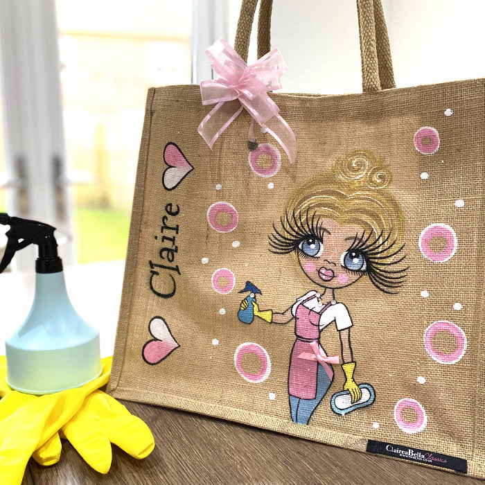 ClaireaBella Queen Of Clean Large Jute Bag