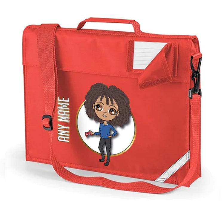 Jnr Boys Personalised Red Premium Book Bag & Water Bottle Bundle - Image 3