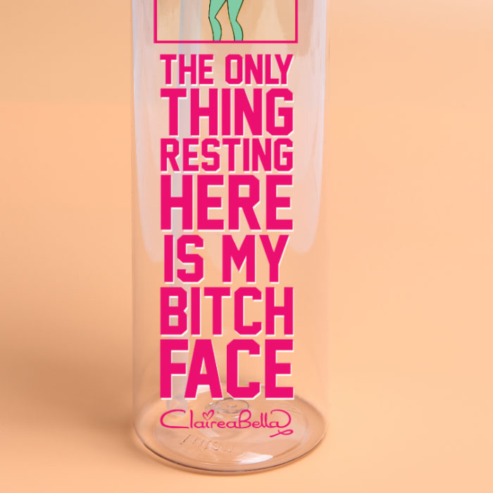 ClaireaBella Resting Face Water Bottle