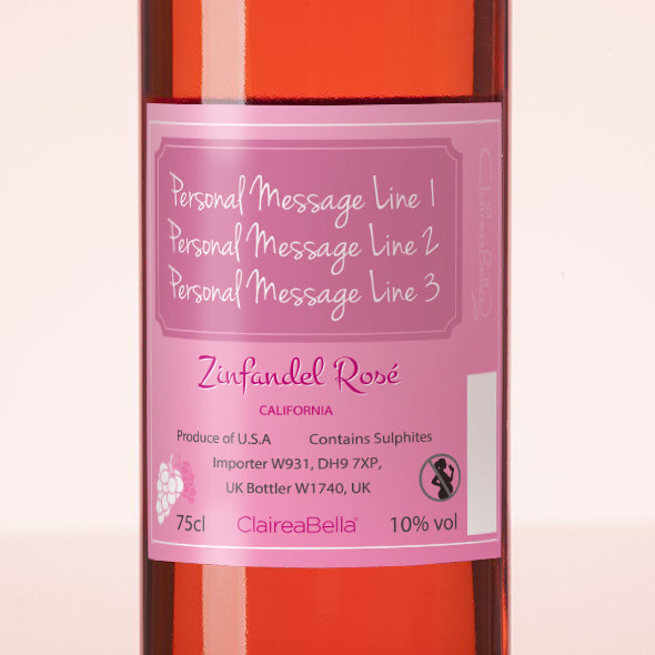 ClaireaBella Personalised Rosé Wine - Glitter Effect - Image 3