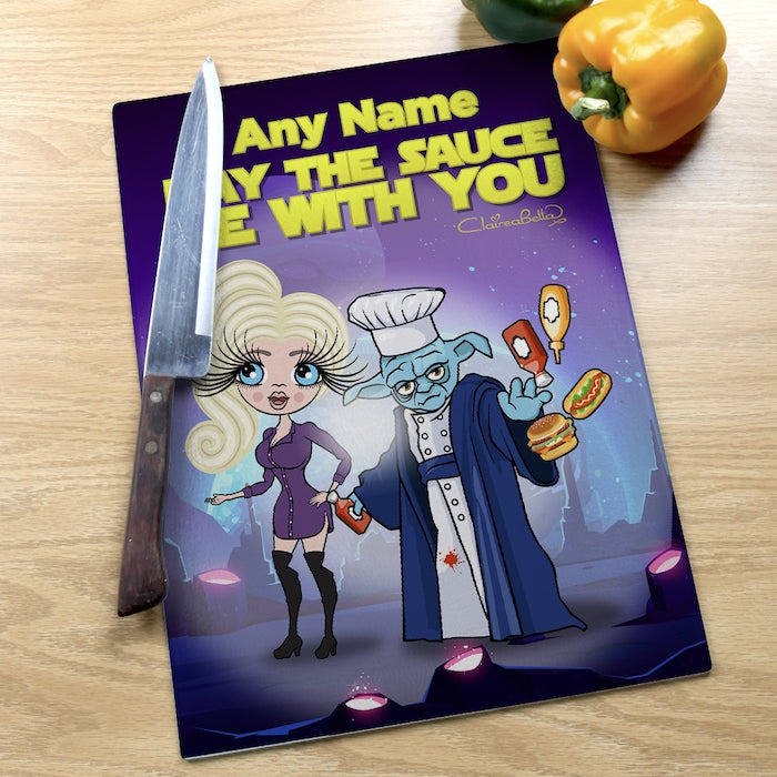 ClaireaBella Glass Chopping Board - May The Sauce - Image 3