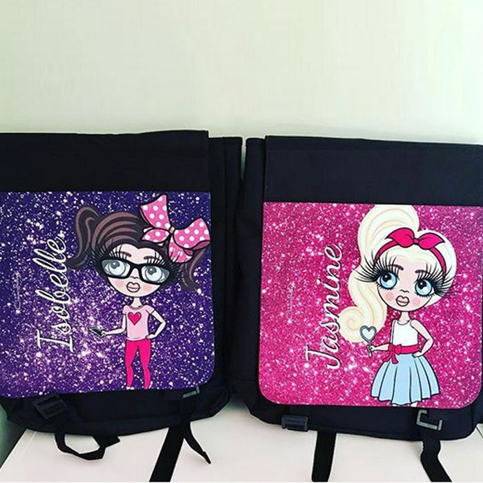 ClaireaBella Girls Glitter Effect Large Backpack - Image 7