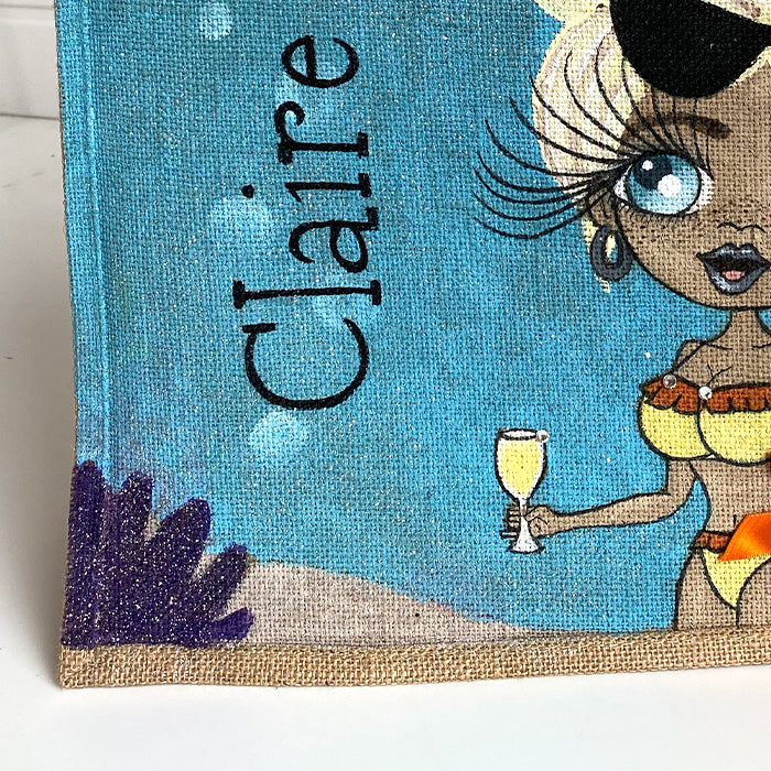 ClaireaBella Under The Sea Large Jute Bag