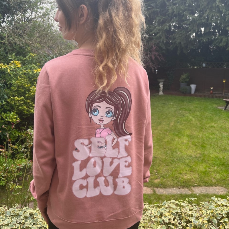 ClaireaBella Self Love Club Sweatshirt - Pink - Image 3