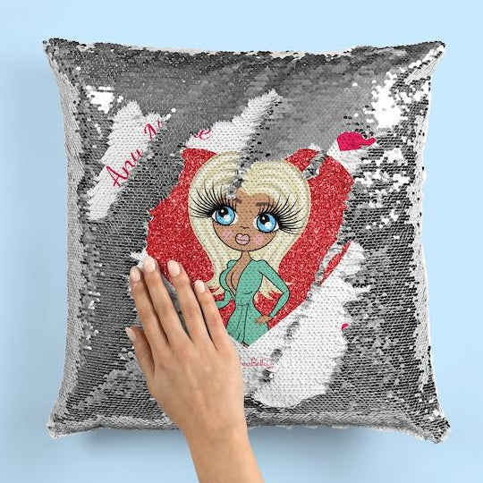 ClaireaBella Sweet Heart Sequin Cushion