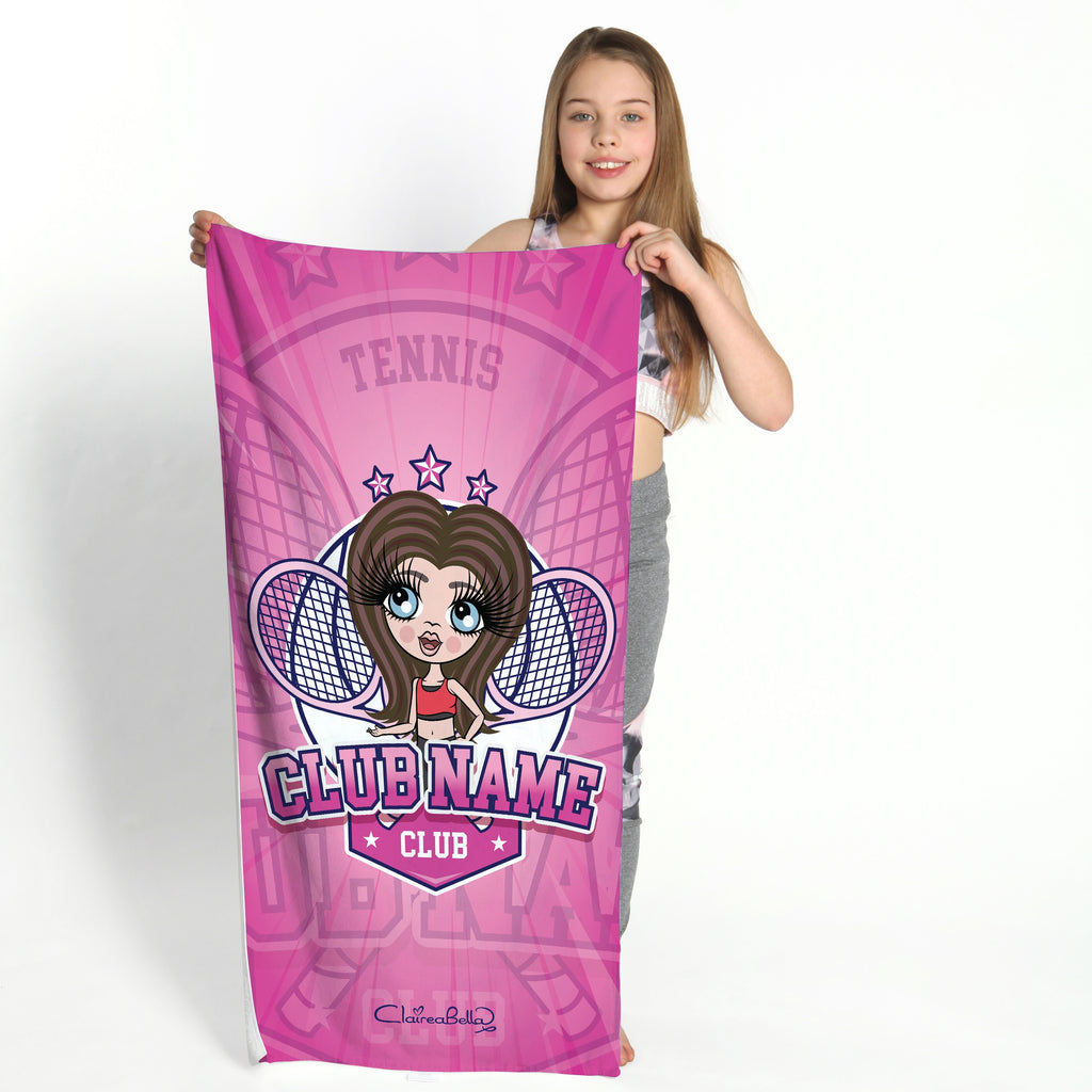ClaireaBella Girls Tennis Logo Gym Towel - Image 1