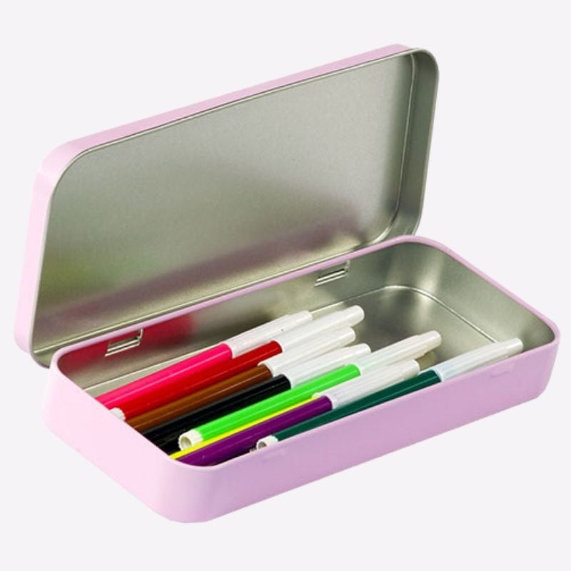 Silver metal pencil box for sublimation