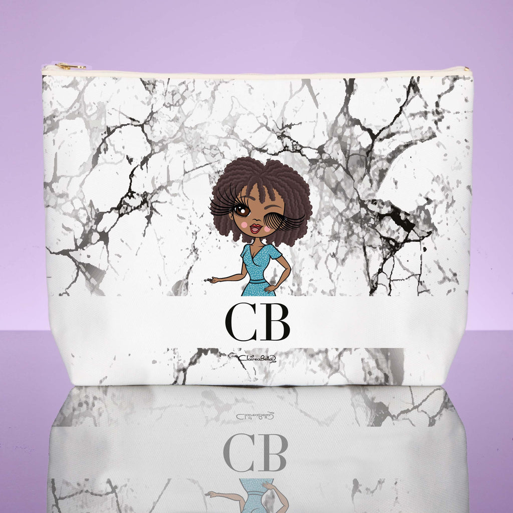 ClaireaBella The LUX Collection Black and White Marble Wash Bag - Image 2