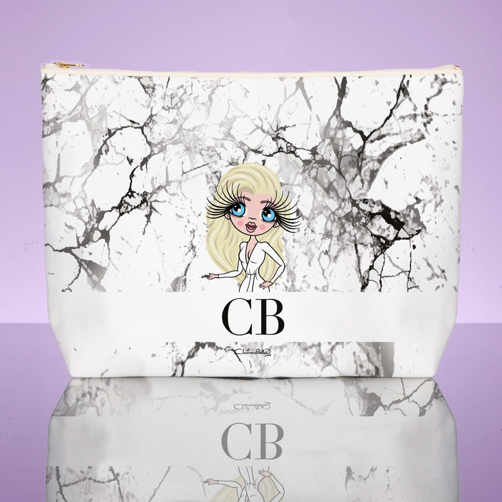 ClaireaBella The LUX Collection Black and White Marble Wash Bag - Image 1