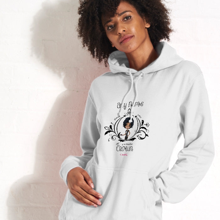 ClaireaBella Black Invisible Crown Hoodie - Image 1