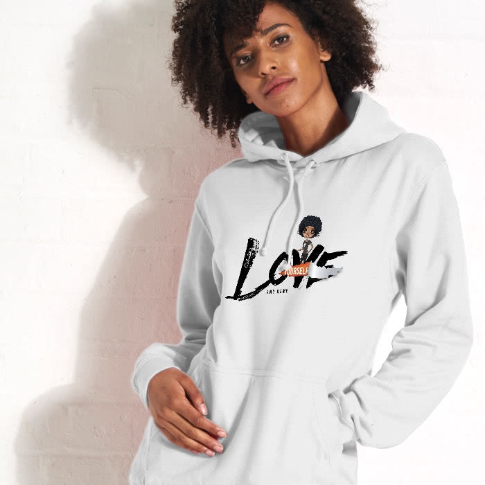 ClaireaBella Black Love Yourself Hoodie - Image 4