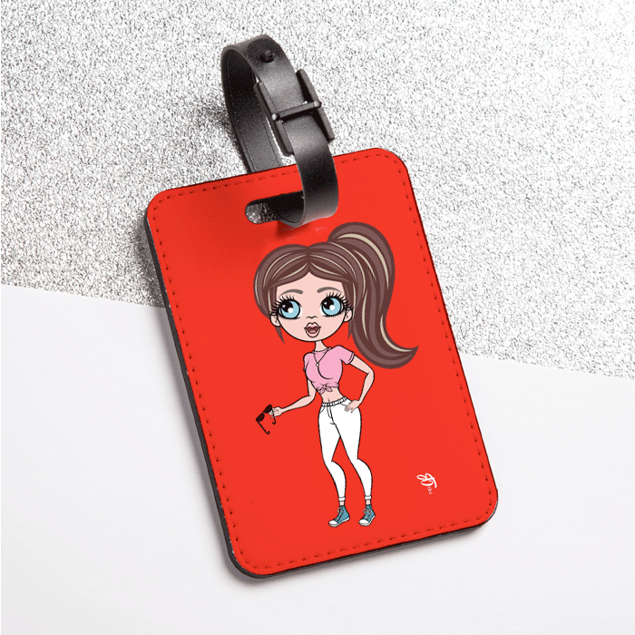 ClaireaBella Red Bold Name Luggage Tag
