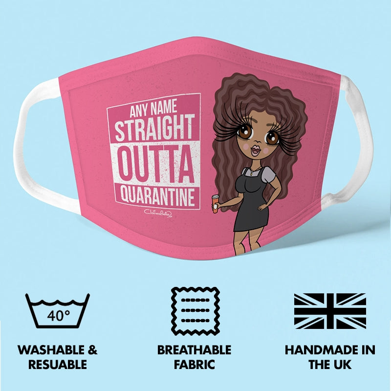 ClaireaBella Personalised Straight Outta Reusable Face Covering - Image 3