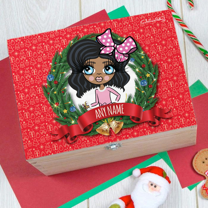 ClaireaBella Girls Festive Wreath Christmas Eve Box