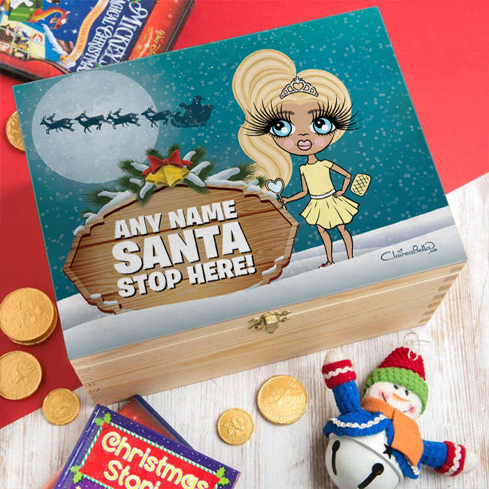 ClaireaBella Girls Santa Stop Here Christmas Eve Box